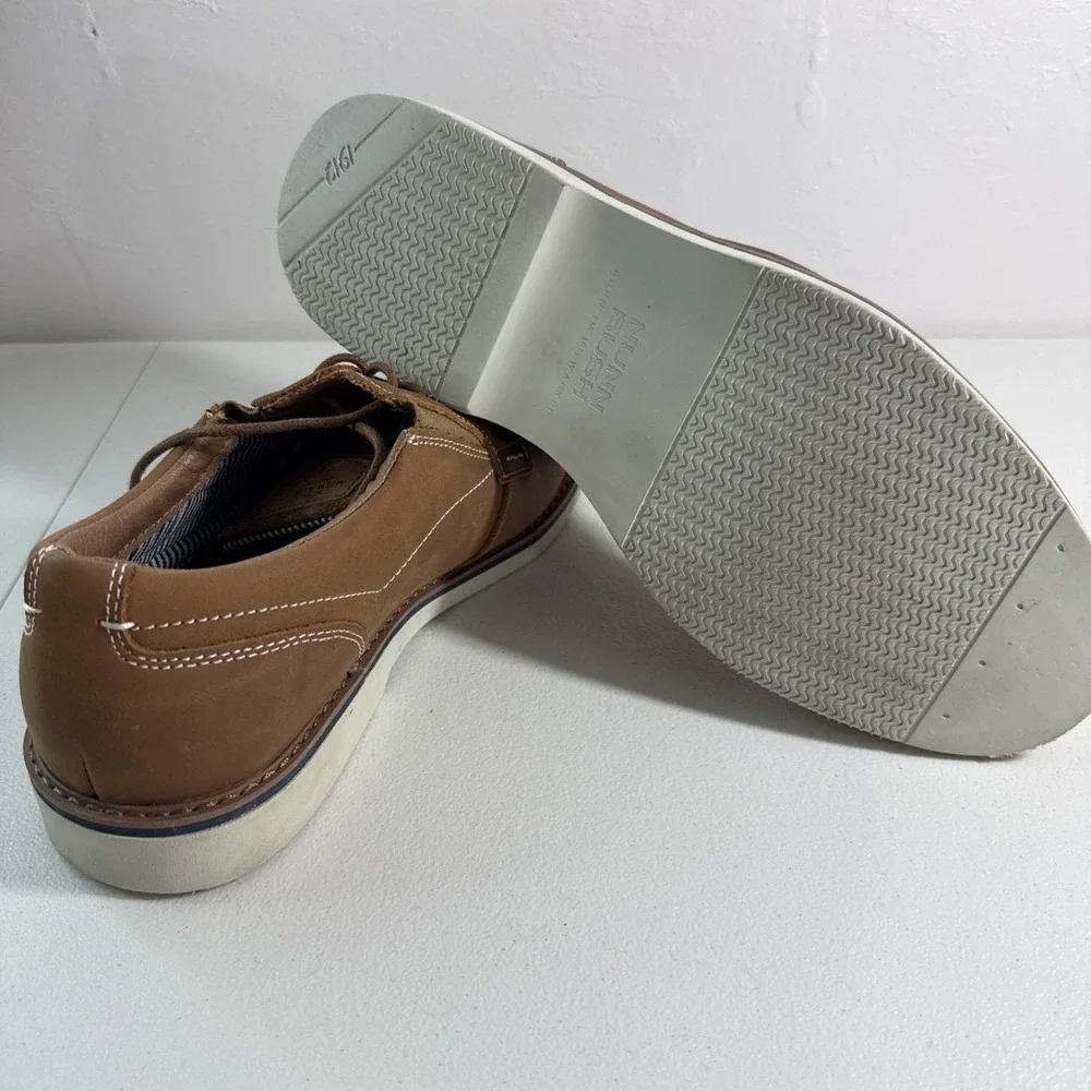 Nunn Bush Barklay Plain Toe Oxford Shoes Men's Sz 12.5‎ Camel LEATHER